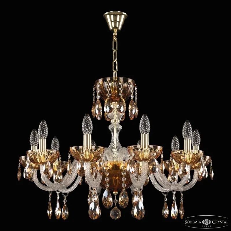 Подвесная люстра Bohemia Ivele Crystal 5417 5417/10/240 G Amber/M-1H K721