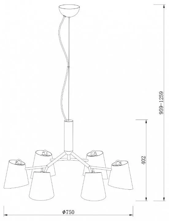 Подвесная люстра Freya Скандинавия FR5127PL-06B