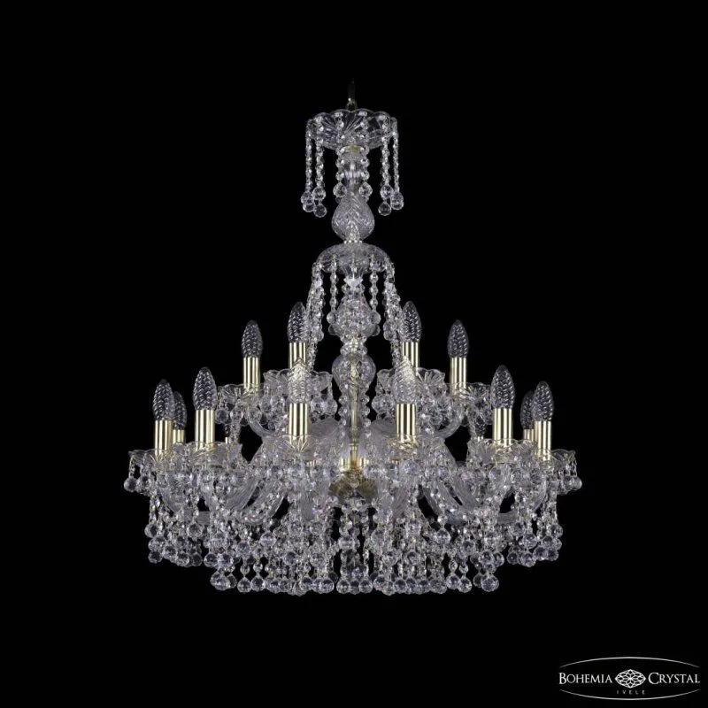 Подвесная люстра Bohemia Ivele Crystal 1409 1409/12+6/240/XL-76 G