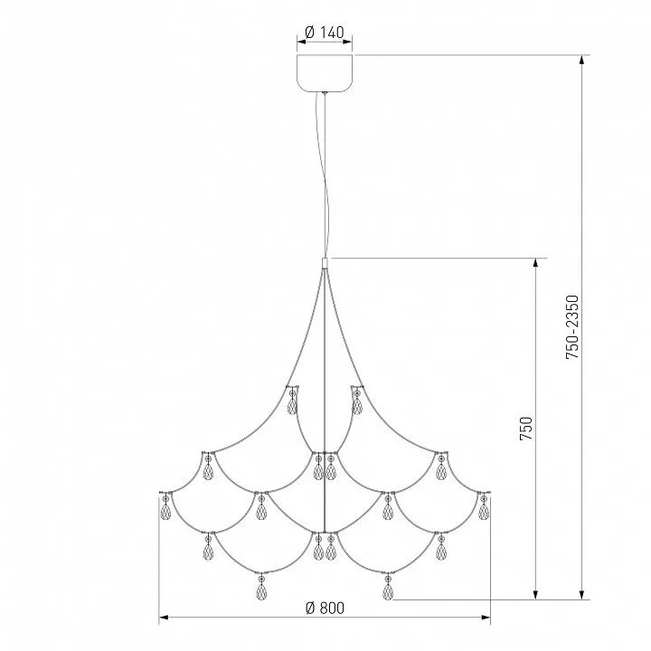 Подвесная люстра Bogate's Adit 90400 LED