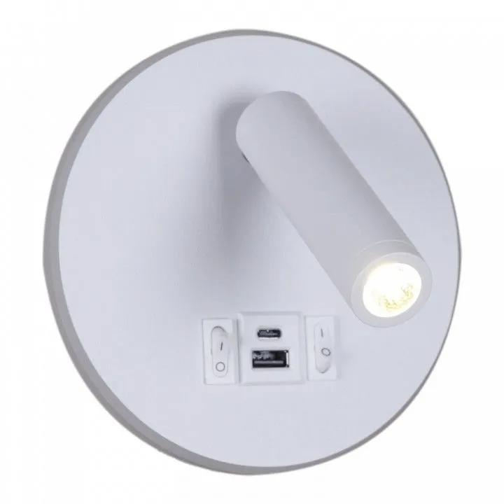 Бра Reluce 86203 86203-9.2-001KT LED12W+USB WT