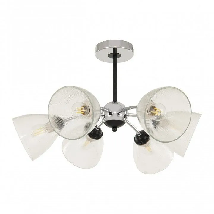 Люстра на штанге Arte Milano Napoli-329007 329007/3+3 CR.BK