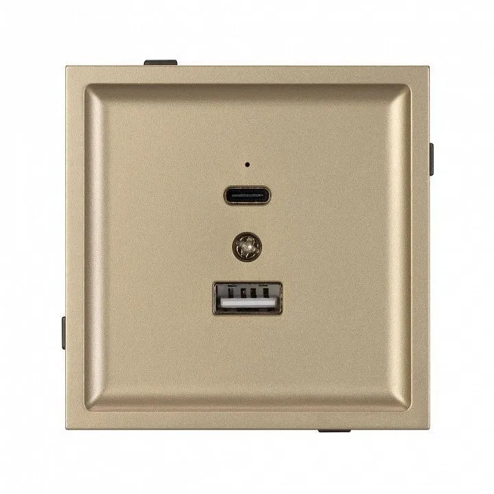 Розетка 2хUSB type A и C без рамки Arlight SCT-TENDO 054537