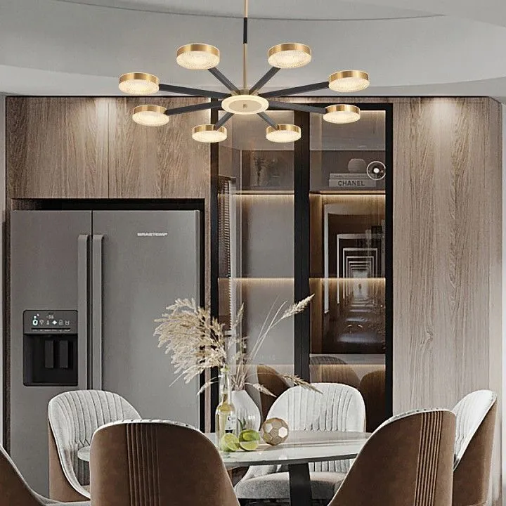 Люстра на штанге Arte Milano Ferrara-72079 272079/8 BK/GD