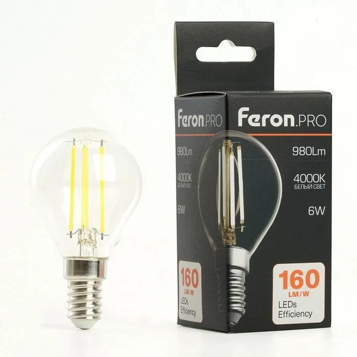 Лампа светодиодная Feron LB-1706 E14 6Вт 4000K 51257