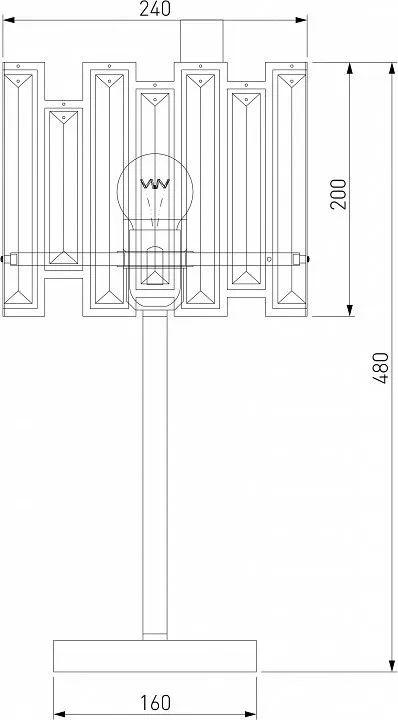 Настольная лампа декоративная Bogate's Cella 01148/1 Strotskis