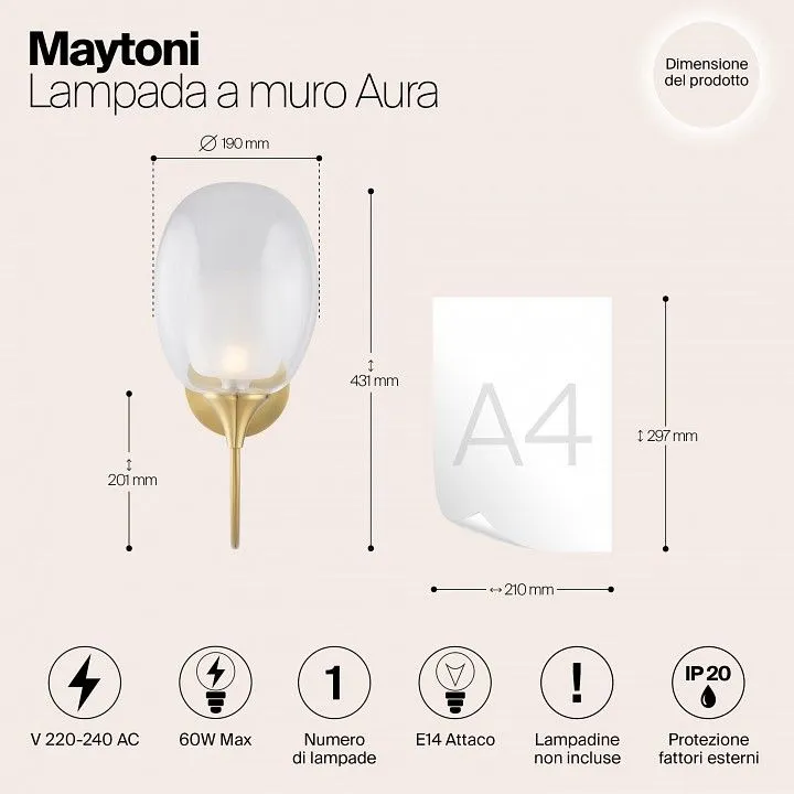 Бра Maytoni Аура MOD016WL-01BS