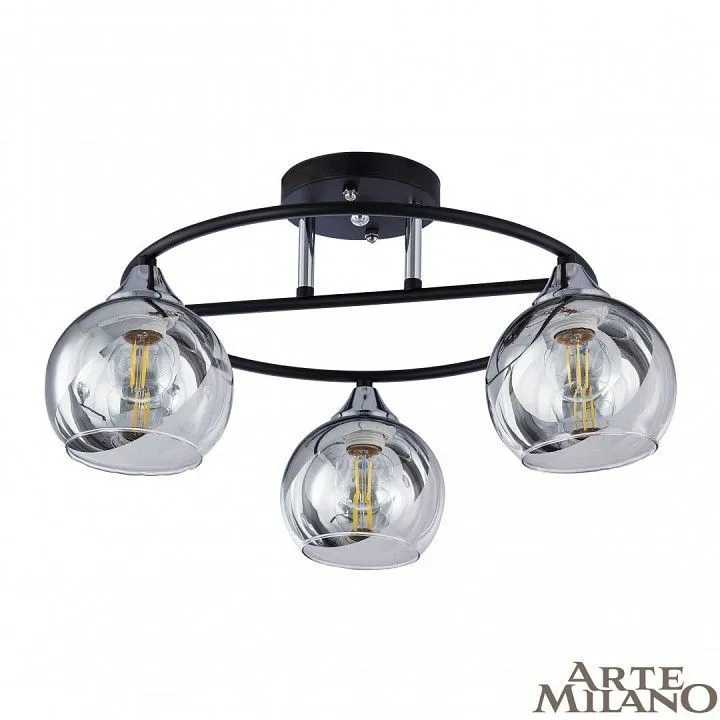 Потолочная люстра Arte Milano AMALFI-322403 322403/3 BK+CR