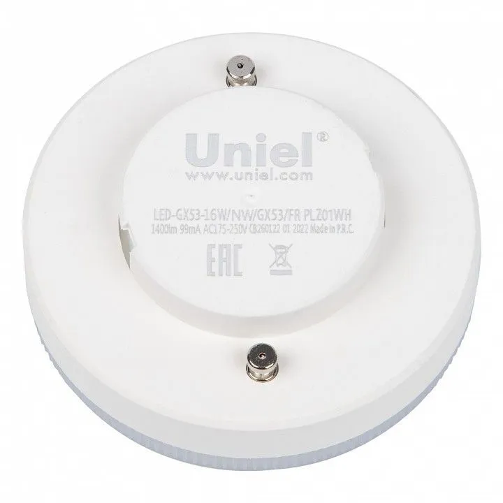 Лампа светодиодная Uniel PLZ01WH GX53 16Вт 4000K UL-00003725