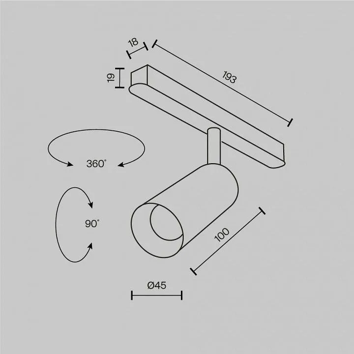Светильник на штанге Maytoni Technical Фокус TR032-2-5W2.7K-M-B