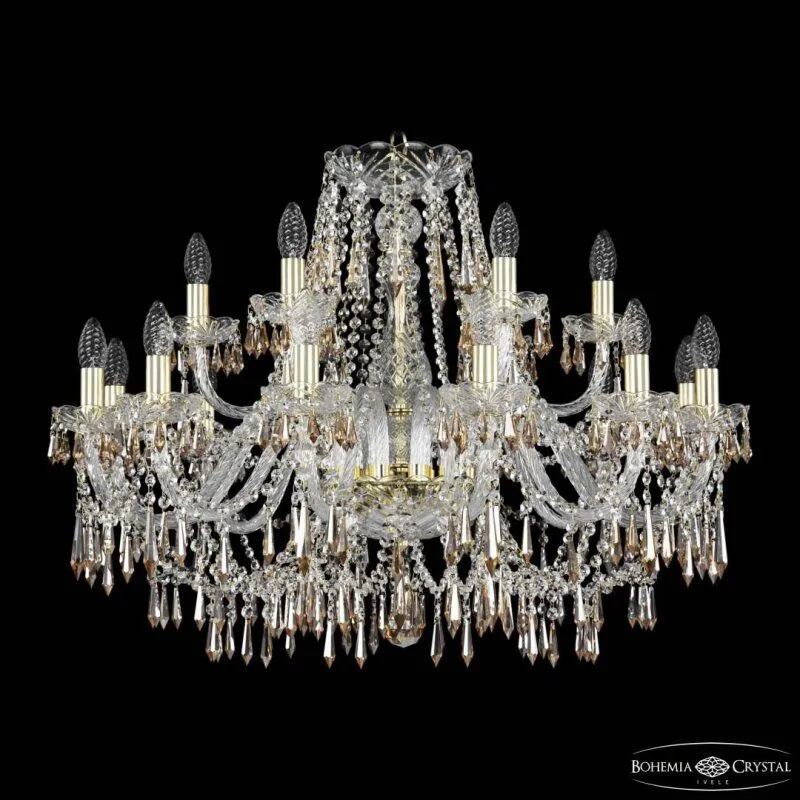 Подвесная люстра Bohemia Ivele Crystal 1403 1403/12+6/300 G K721