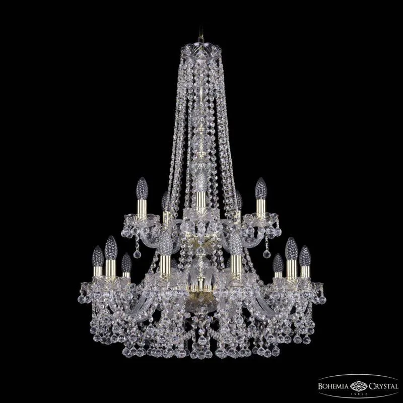 Подвесная люстра Bohemia Ivele Crystal 1409 1409/10+5/240/h-91/2d G