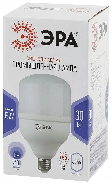 Лампа светодиодная Эра Стандарт E27 30Вт 6500K LED POWER T100-30W-6500-E27