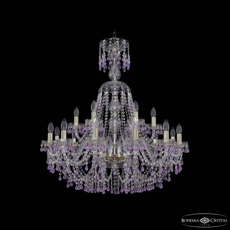 Подвесная люстра Bohemia Ivele Crystal 1410 1410/12+6/300/XL-95 G V7010