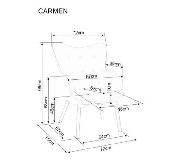 Кресло Carmen Raven 15