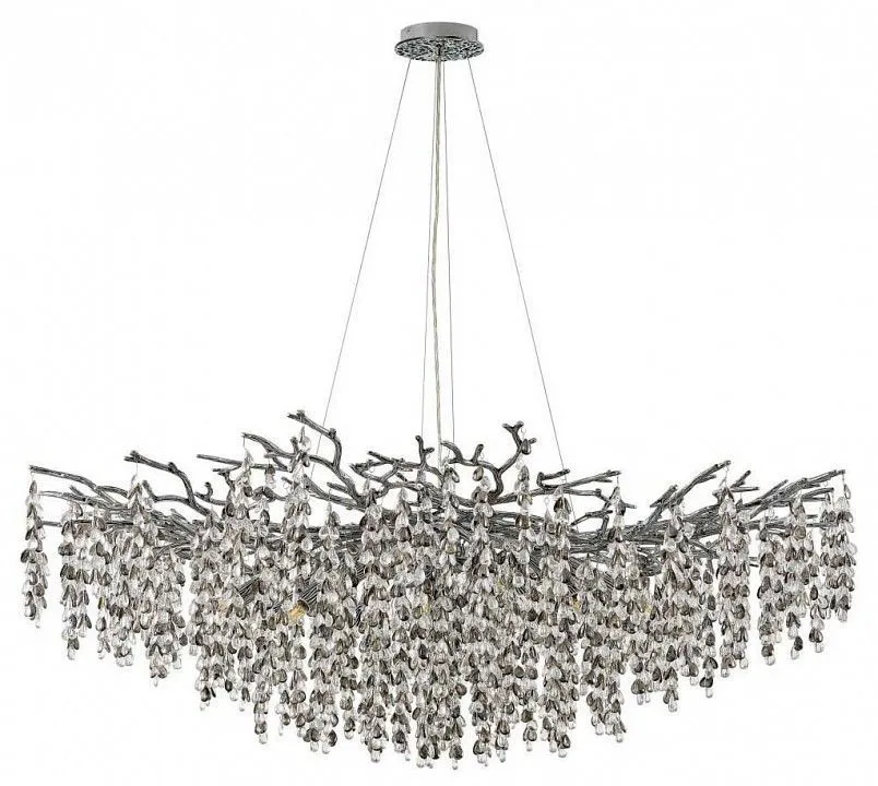 Подвесная люстра Arte Milano Веточка 230110.1200.18.E14.H2 CB Clear-Smoky