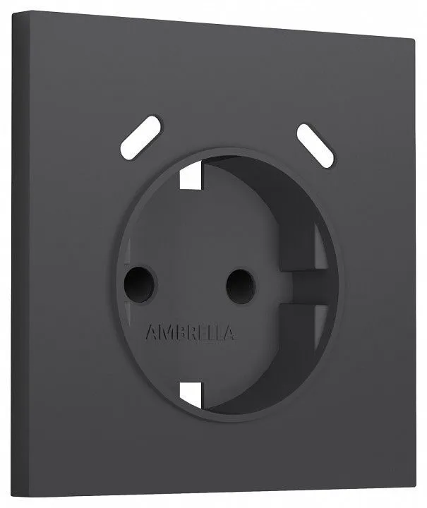 Накладка для розетки с заземлением и со шторками и 2хUSB type C Ambrella Volt SIGMA SP9105