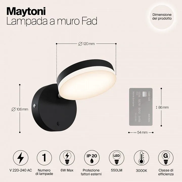 Бра Maytoni ФАД MOD070WL-L8B3K