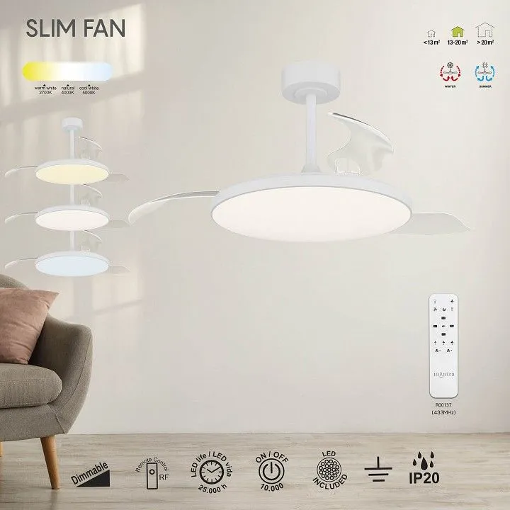 Светильник с вентилятором Mantra Slim Fan 9006