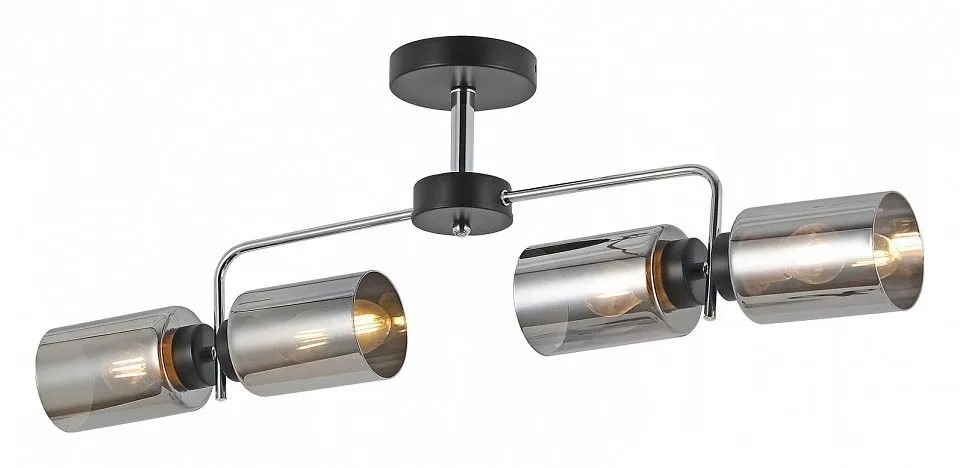 Люстра на штанге ILLUMICO  IL8249-4COU-79 BK CR