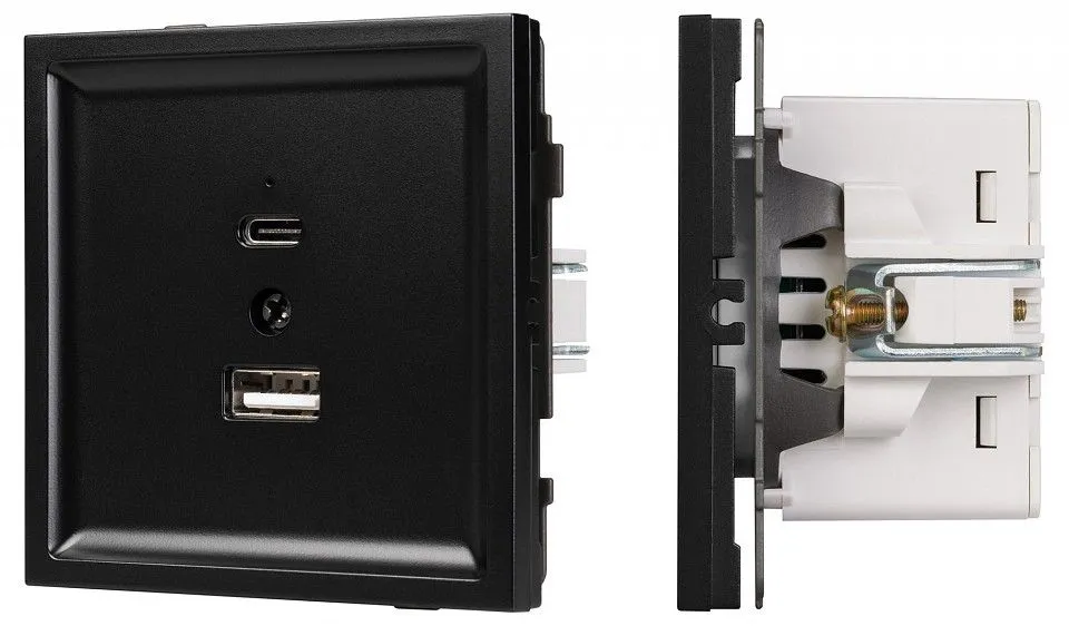Розетка 2хUSB type A и C без рамки Arlight SCT-TENDO 054095