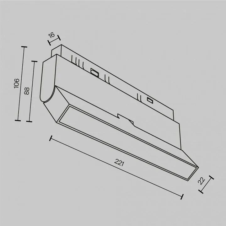 Накладной светильник Maytoni Technical Базис поворотный TR036-2-12W2.7K-B
