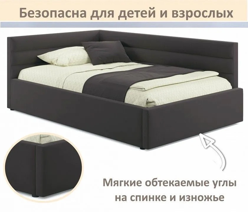Кровать полутораспальная Aura 1200
