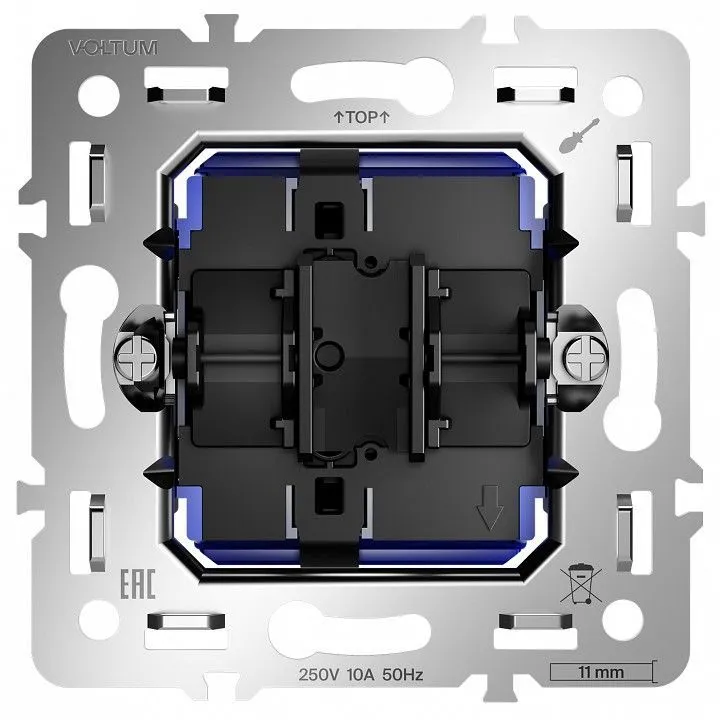 Механизм выключателя одноклавишного Voltum S70 VLS0106M