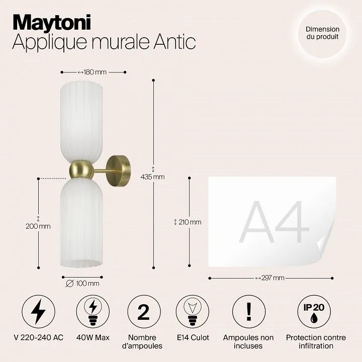 Бра Maytoni Антик MOD302WL-02W