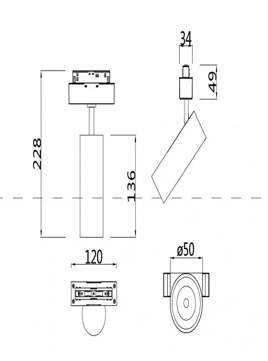 Светильник на штанге Maytoni Technical Фокус TR019-2-10W3K-W