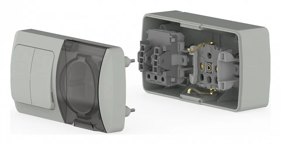Блок с розеткой и выключателем Elbi Eleсtriс Eva 554-011500-922