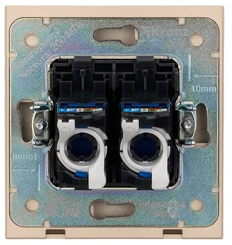 Розетка двойная Ethernet RJ-45 без рамки Kranz STRONG KR-78-0725-8