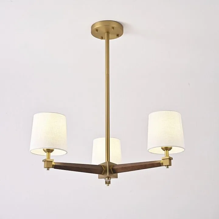 Люстра на штанге Imperiumloft Jorgenson White/Dark wood STAVRA01