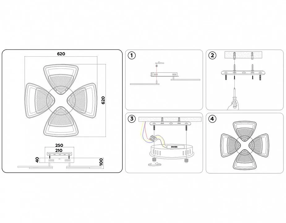 Потолочная люстра Ambrella Light FA FA4283