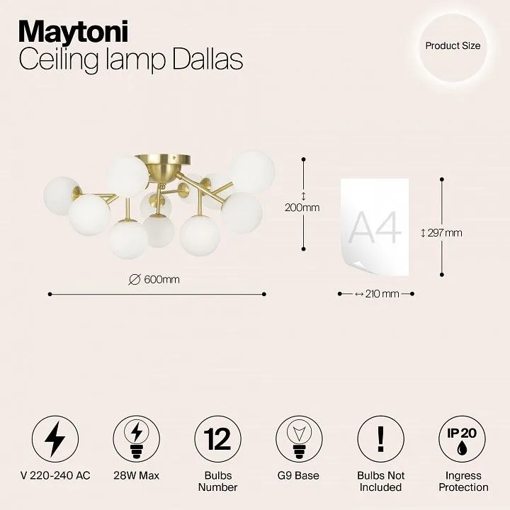 Потолочная люстра Maytoni Даллас MOD545CL-12BS