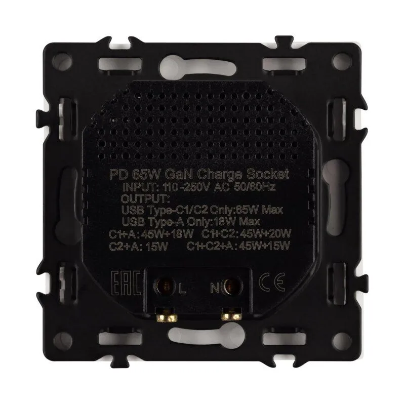 Механизм розетки 2хUSB type A и C Arlight NOBE 061838