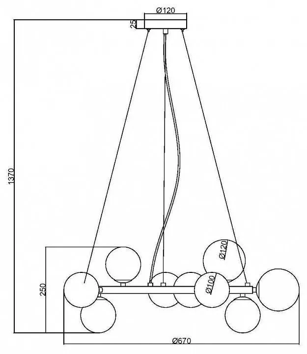 Подвесная люстра Maytoni Даллас MOD545PL-11B