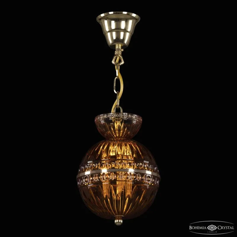 Подвесная люстра Bohemia Ivele Crystal 5480 5480/17 G Amber/M-1G