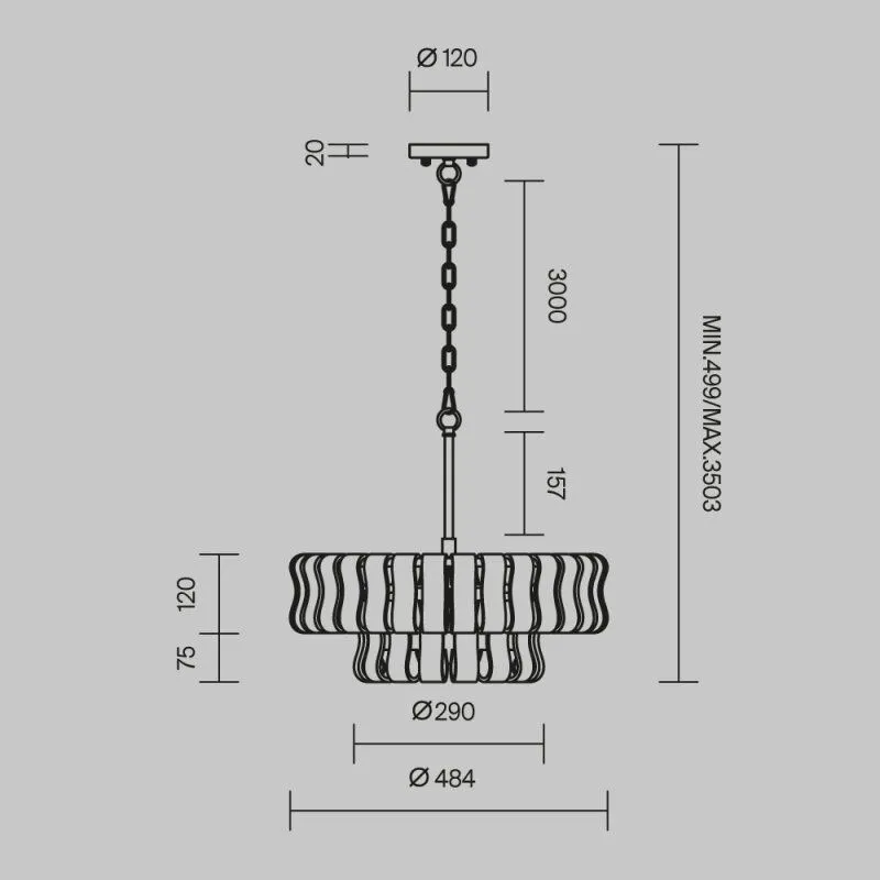 Подвесная люстра Maytoni Болдер MOD538PL-05MG