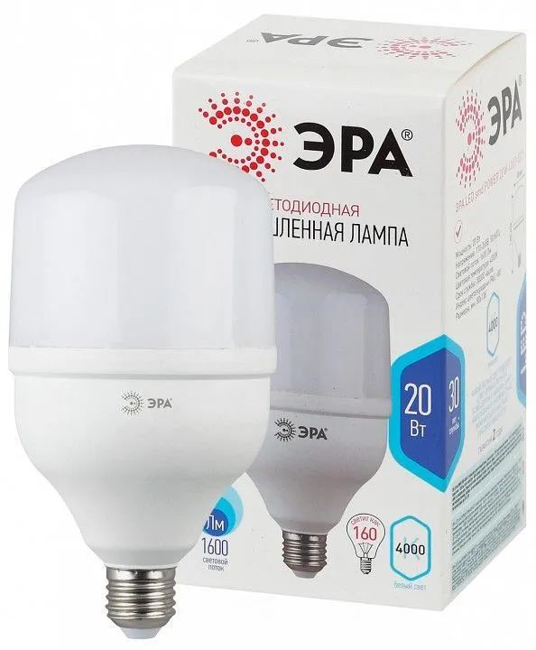 Лампа светодиодная Эра  E27 20Вт 4000K LED POWER T80-20W-4000-E27