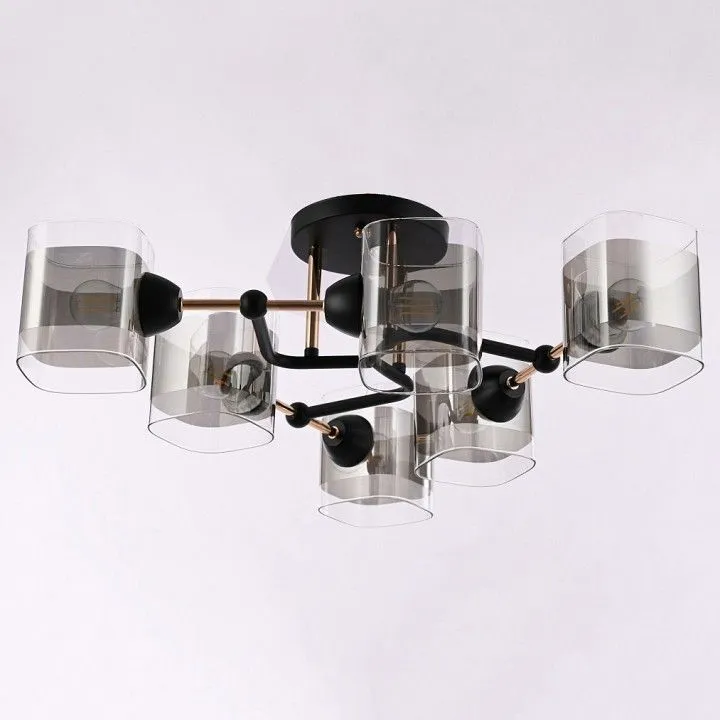 Потолочная люстра Arte Milano AMALFI-324308 324308/6 BK+FG