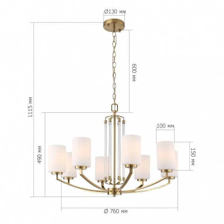 Подвесная люстра ST-Luce BRASS SL1403.303.08