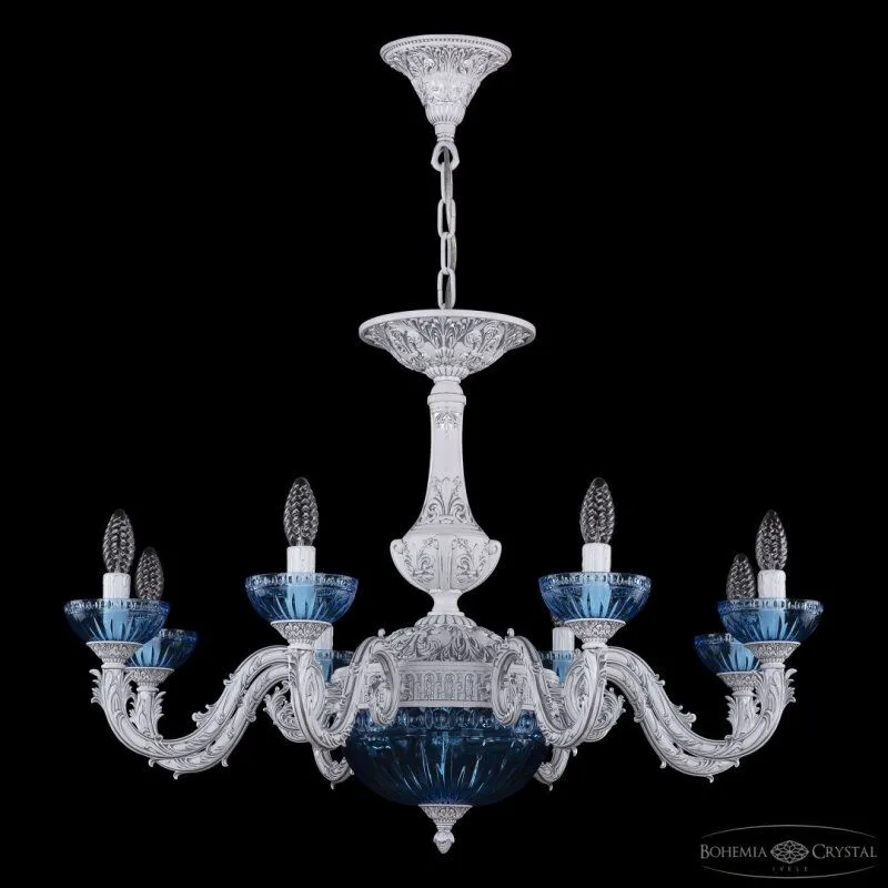 Подвесная люстра Bohemia Ivele Crystal AL7901 AL79101P/8/250 WMN P Aquamarine/M-1G