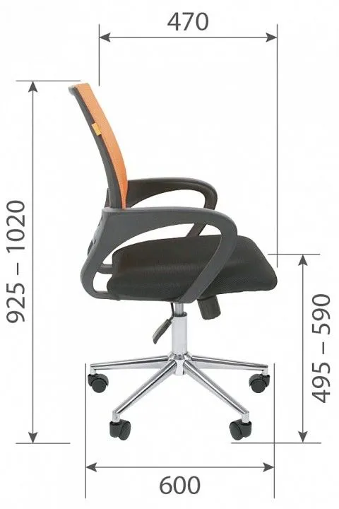 Кресло компьютерное Chairman 696 хром 00-07077469, 7077469 Кресло компьютерное Chairman 696 хром 00-07077469, 7077469