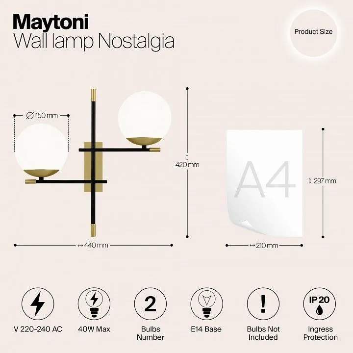 Бра Maytoni Ностальгия MOD050WL-02G