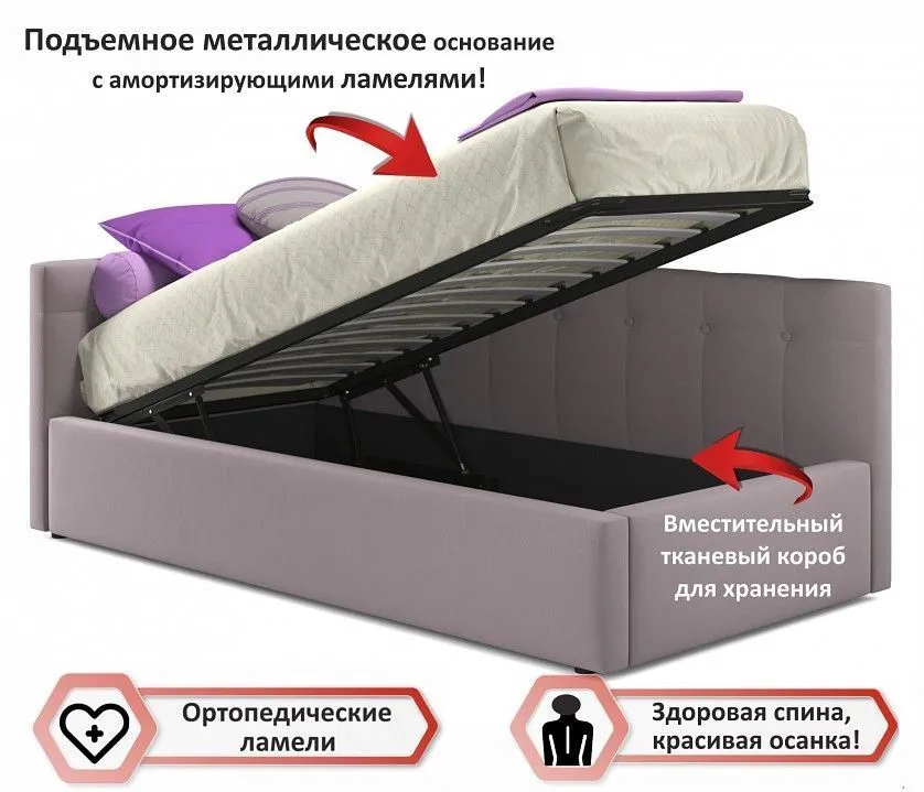 Кровать односпальная Bonna с матрасом Promo B Cocos 2000x900
