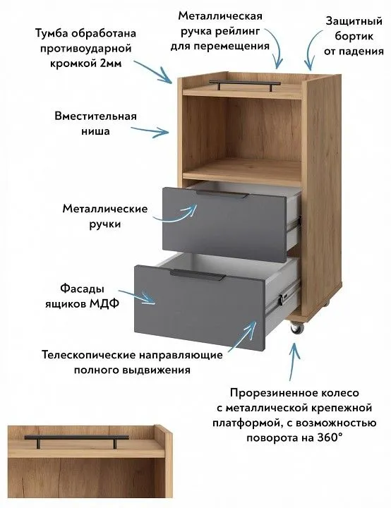 Тумба комбинированная Эконом-стандарт К-30