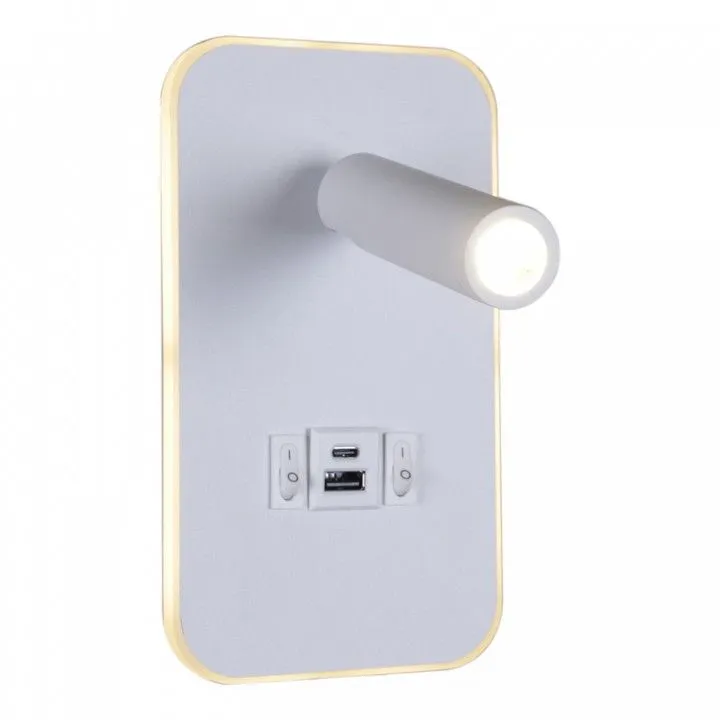 Бра Reluce 86204 86204-9.2-001KT LED12W+USB WT