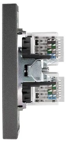 Розетка двойная Ethernet RJ-45 без рамки Kranz STRONG KR-78-0725-6