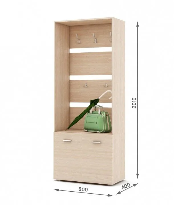 Стенка для прихожей ВМФ Мартин-1 ПРМ-1-ДМ Стенка для прихожей ВМФ Мартин-1 ПРМ-1-ДМ